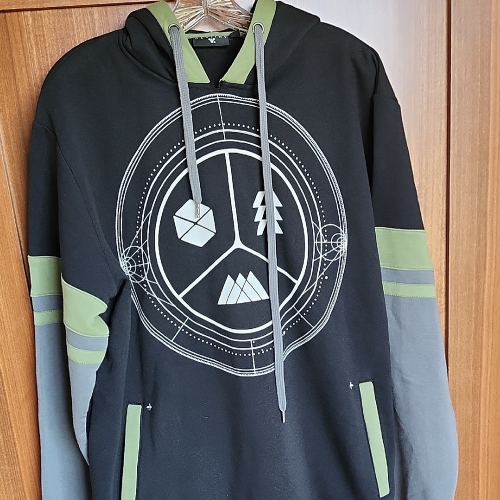 Black and Green Graphic Hoodie